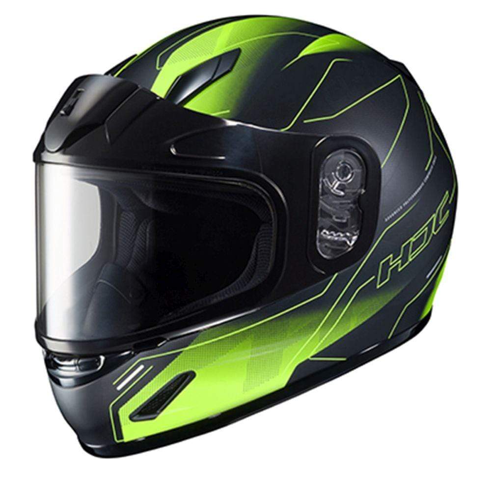 HJC Helmets LG / Hi-Viz Yellow/Black HJC CL-Y SN Taze Full-Face Youth Snow Helmet