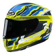 HJC Helmets LG / Hi-Viz Yellow/Blue HJC RPHA11 Pro Stobon Full-Face Street Helmet