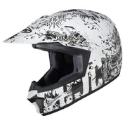 HJC Helmets LG / White/Gray HJC CL-XYII Creeper Full-Face Youth Helmet