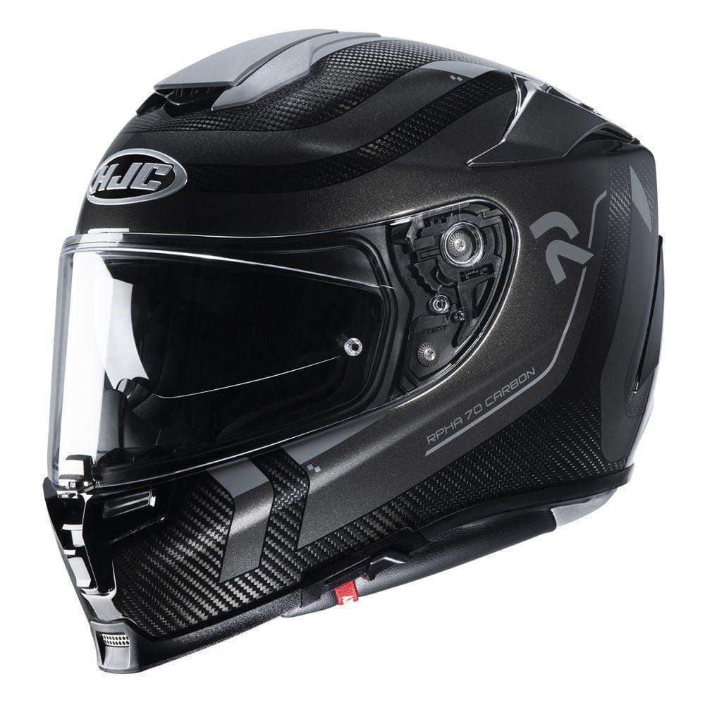 HJC Helmets MD / Black/Gray HJC RPHA70 Carbon Reple Full-Face Street Helmet