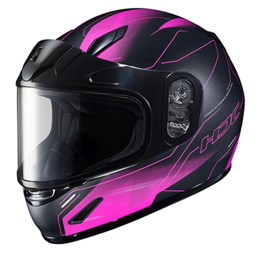 HJC Helmets MD / Black/Purple HJC CL-Y SN Taze Full-Face Youth Snow Helmet