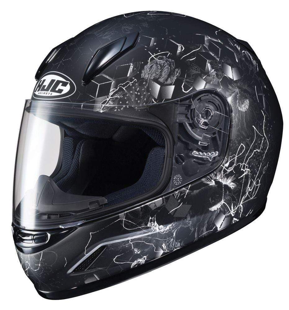 HJC Helmets MD / Black/Silver HJC CL-Y Vela Full-Face Youth Street Helmet