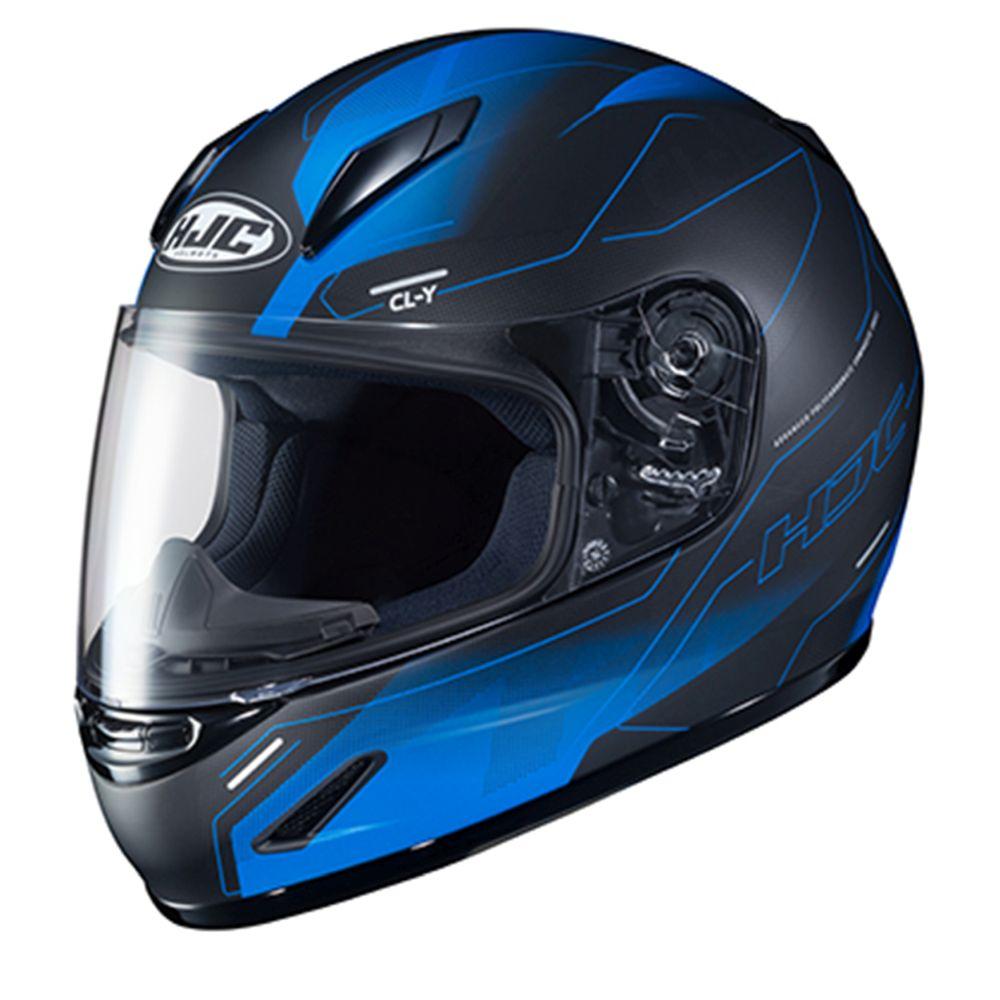 HJC Helmets MD / Blue/Black/Orange HJC CL-Y Taze Full-Face Youth Street Helmet