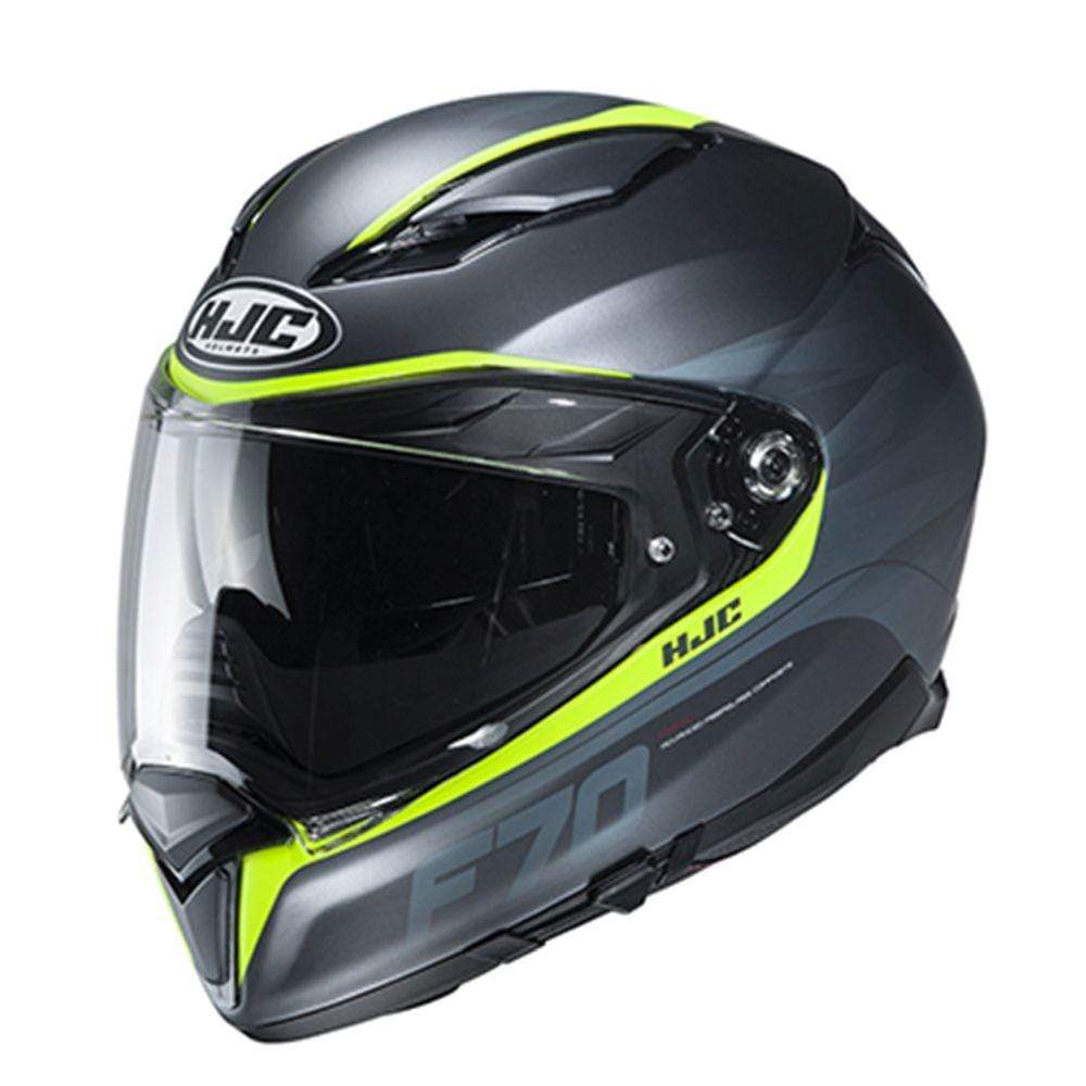 HJC Helmets MD / Hi-Viz Yellow/Black HJC F70 Feron Full-Face Street Helmet