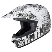 HJC Helmets MD / White/Gray HJC CL-XYII Creeper Full-Face Youth Helmet