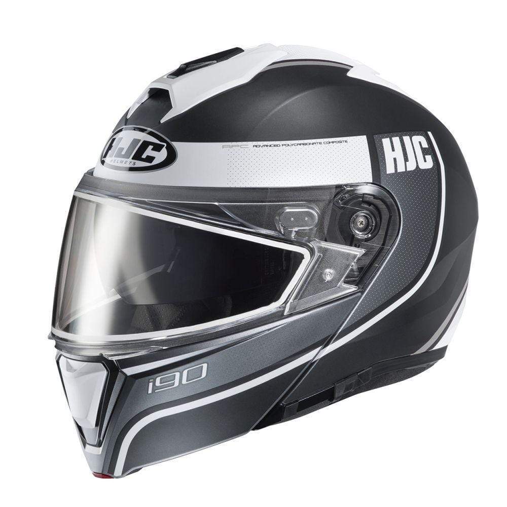 HJC Helmets MD / White/Gray HJC i90 SN Davan Modular Snow Helmet Dual Lens Shield