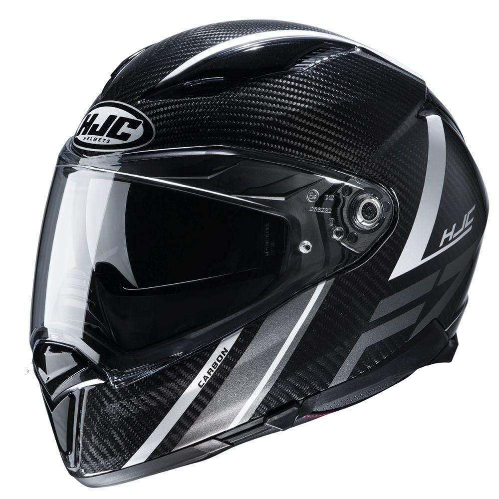 HJC Helmets SM / Black/Gray HJC F70 Carbon Eston Full-Face Street Helmet