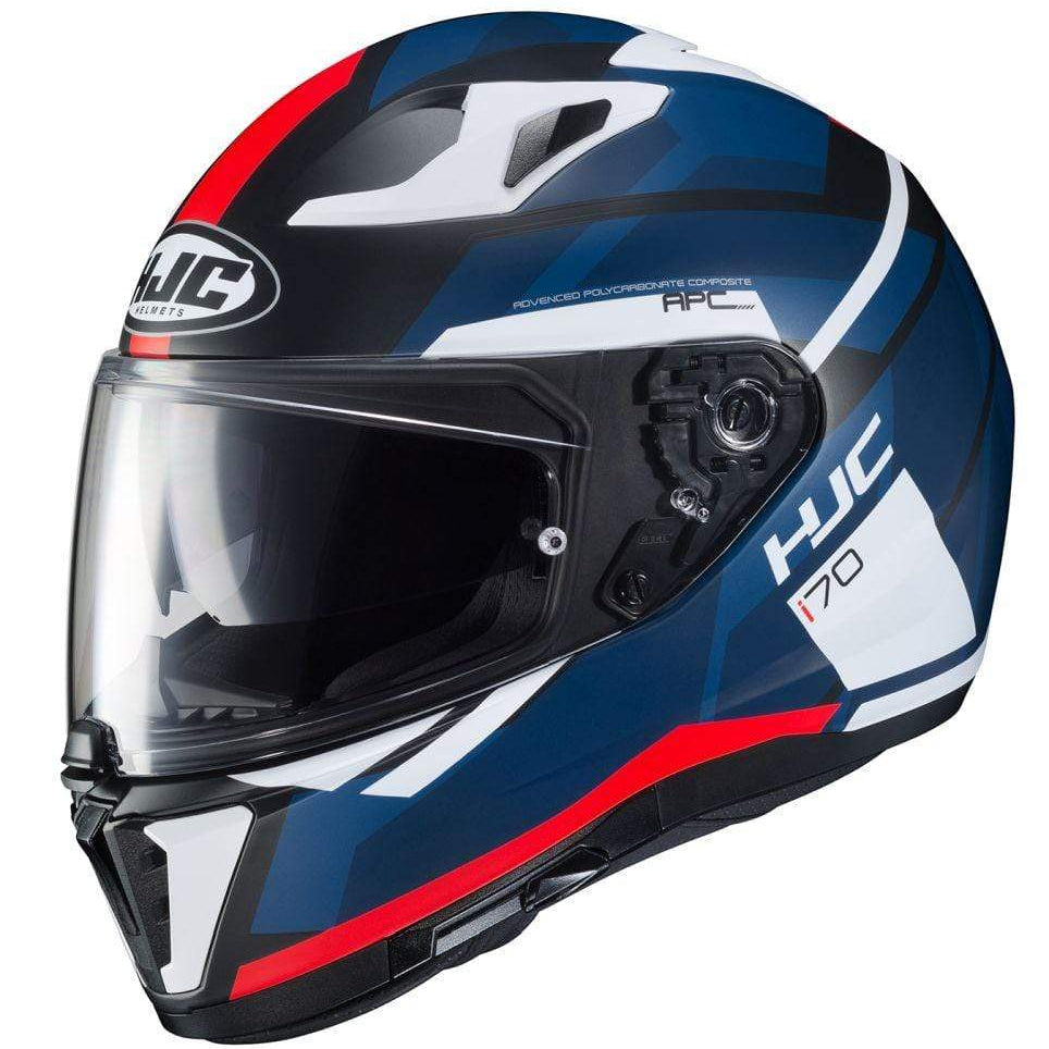 Red HJC i 70 Elim Full-Face Street Helmet