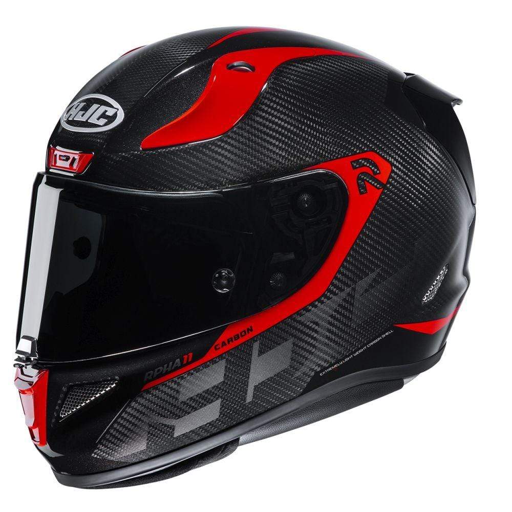 HJC Helmets SM / Black/Red HJC RPHA11 Carbon Bleer Full-Face Street Helmet