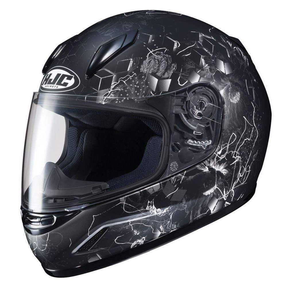 Silver HJC CL-Y Vela Full-Face Youth Street Helmet