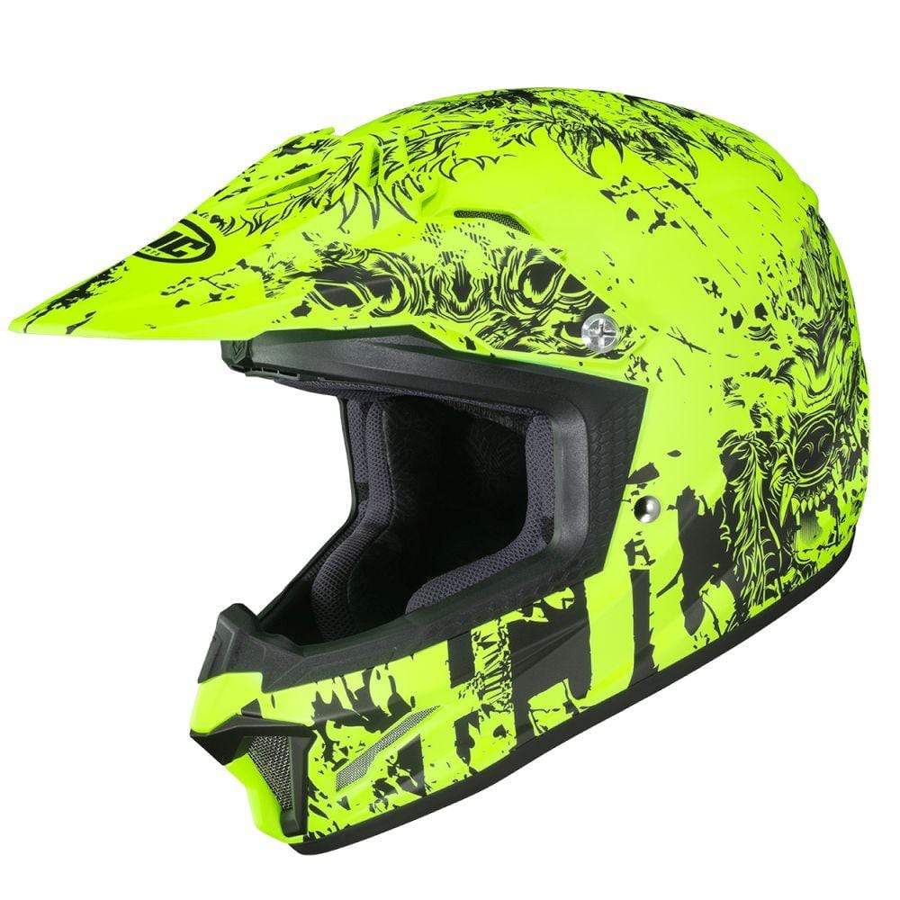 HJC Helmets Sm / Hi-Viz Yellow/Black HJC CL-XYII Creeper Full-Face Youth Helmet