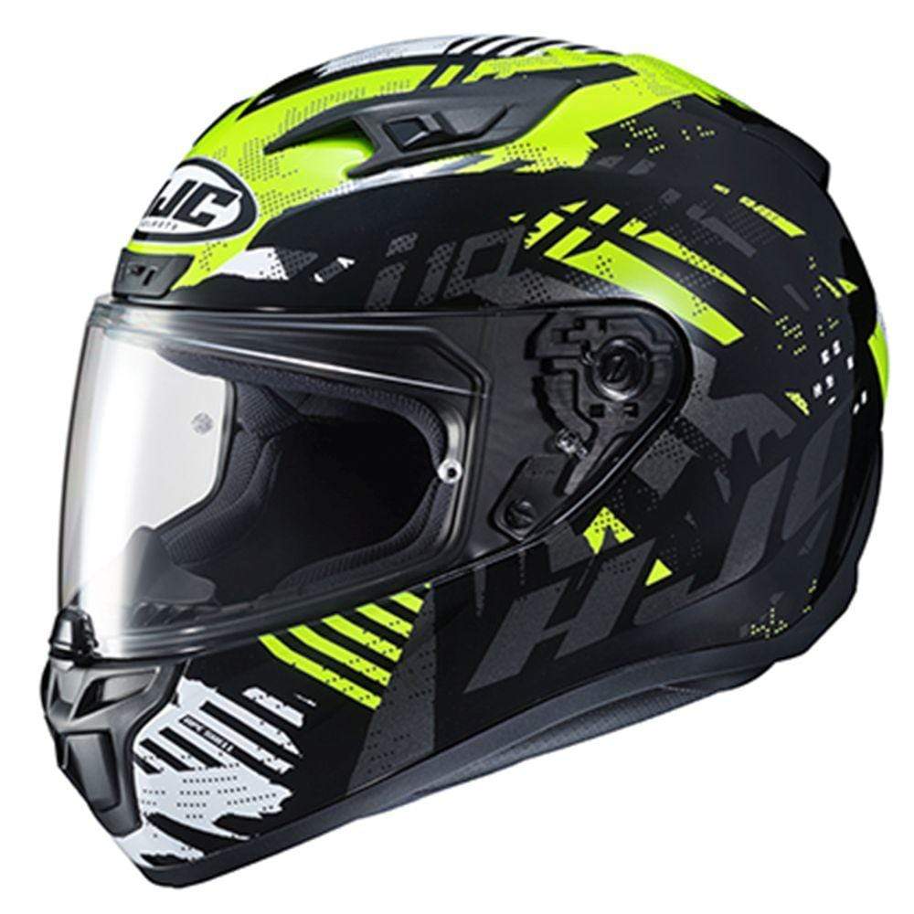 HJC Helmets SM / Hi-Viz Yellow/Blue HJC i10 Fear Full-Face Street Helmet