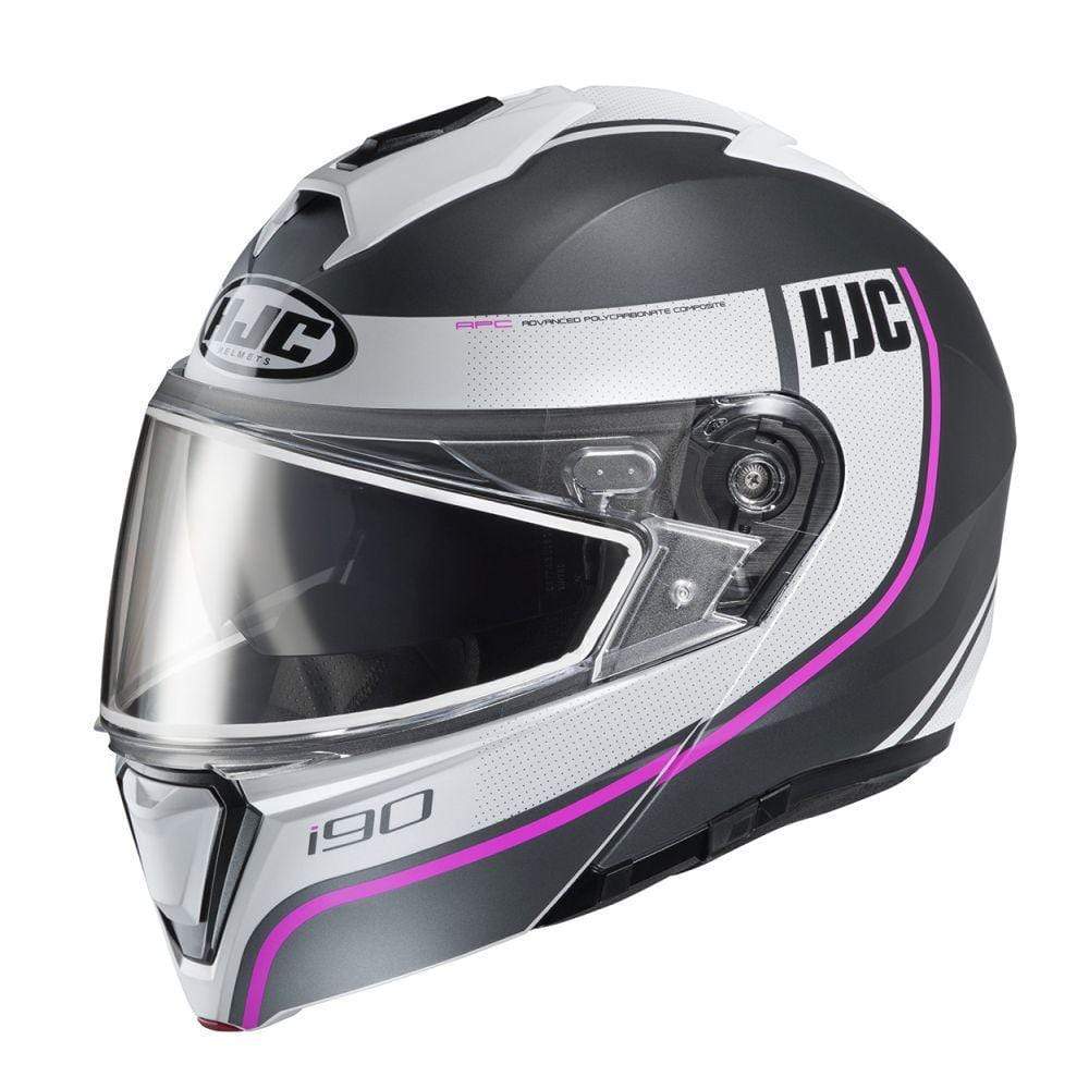 HJC Helmets XL / Black/Pink HJC i90 SN Davan Modular Snow Helmet Dual Lens Shield