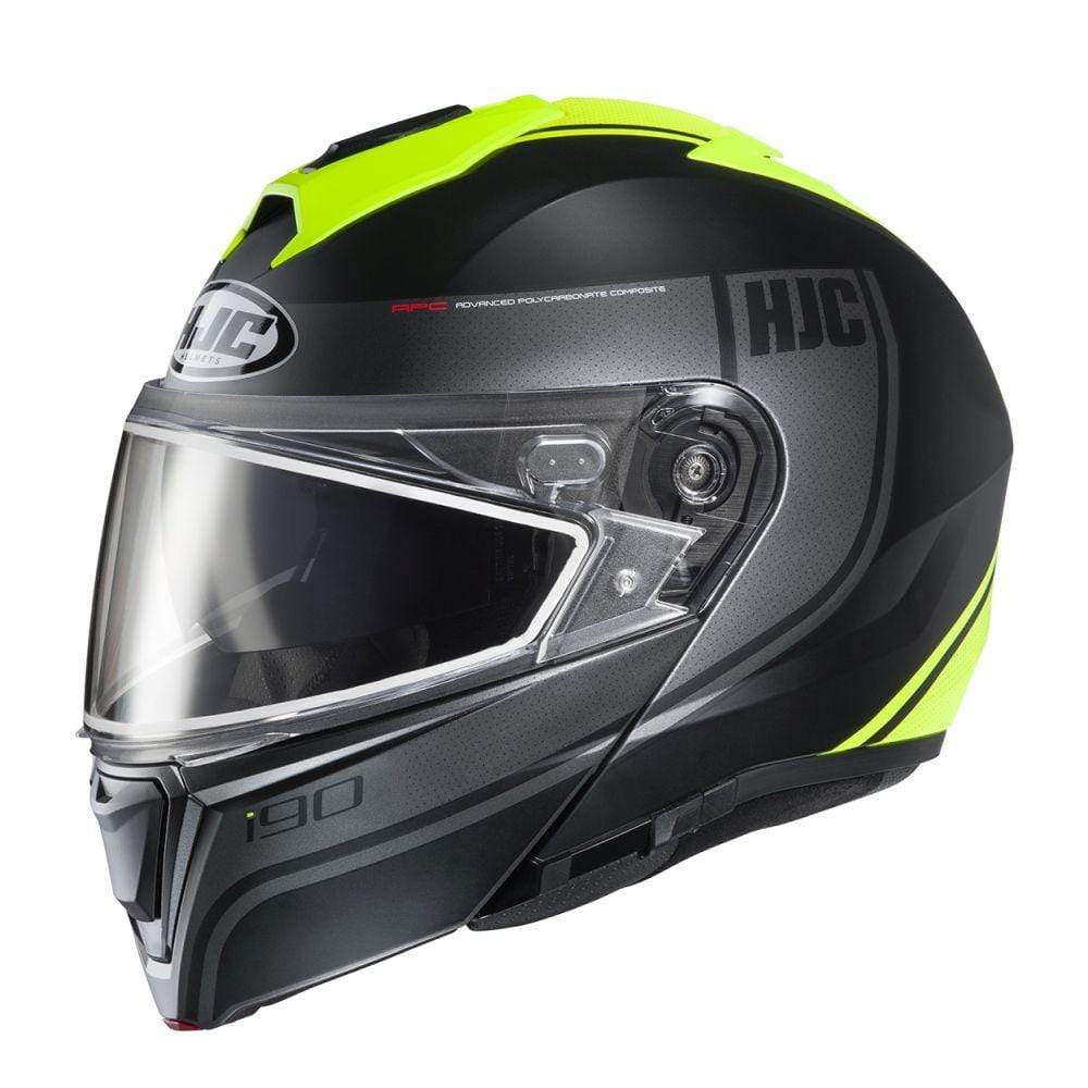 Black HJC i90 SN Davan Modular Snow Helmet Dual Lens Shield