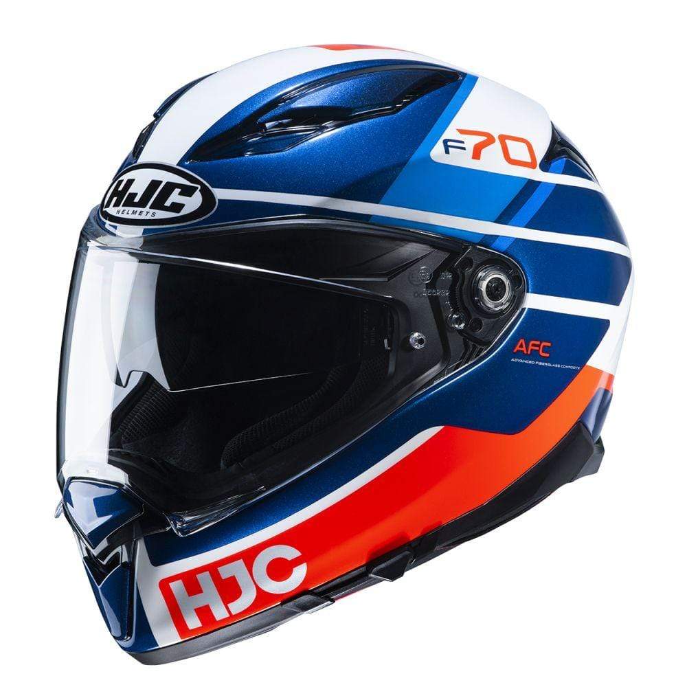 HJC Helmets XL / Orange/Blue/White HJC F70 Tino Full-Face Street Helmet