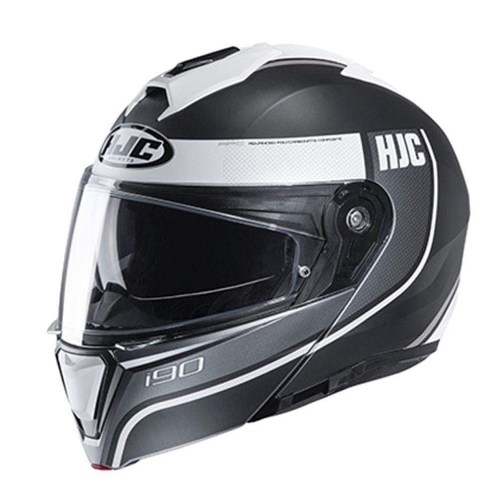 HJC Helmets XL / White/Gray HJC i90 Davan Modular Street Helmet