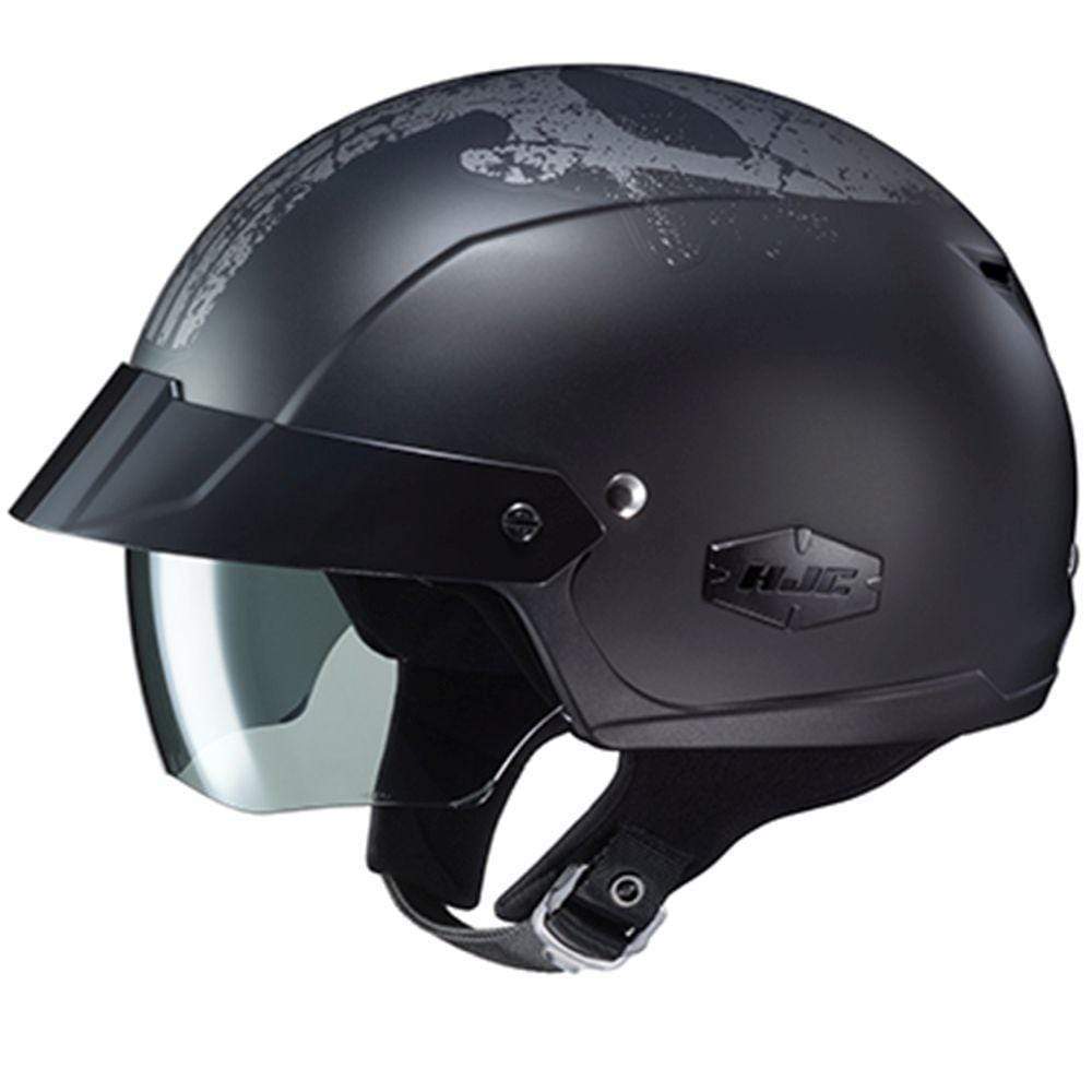  Black HJC IS-Cruiser Punisher Open-Face Helmet