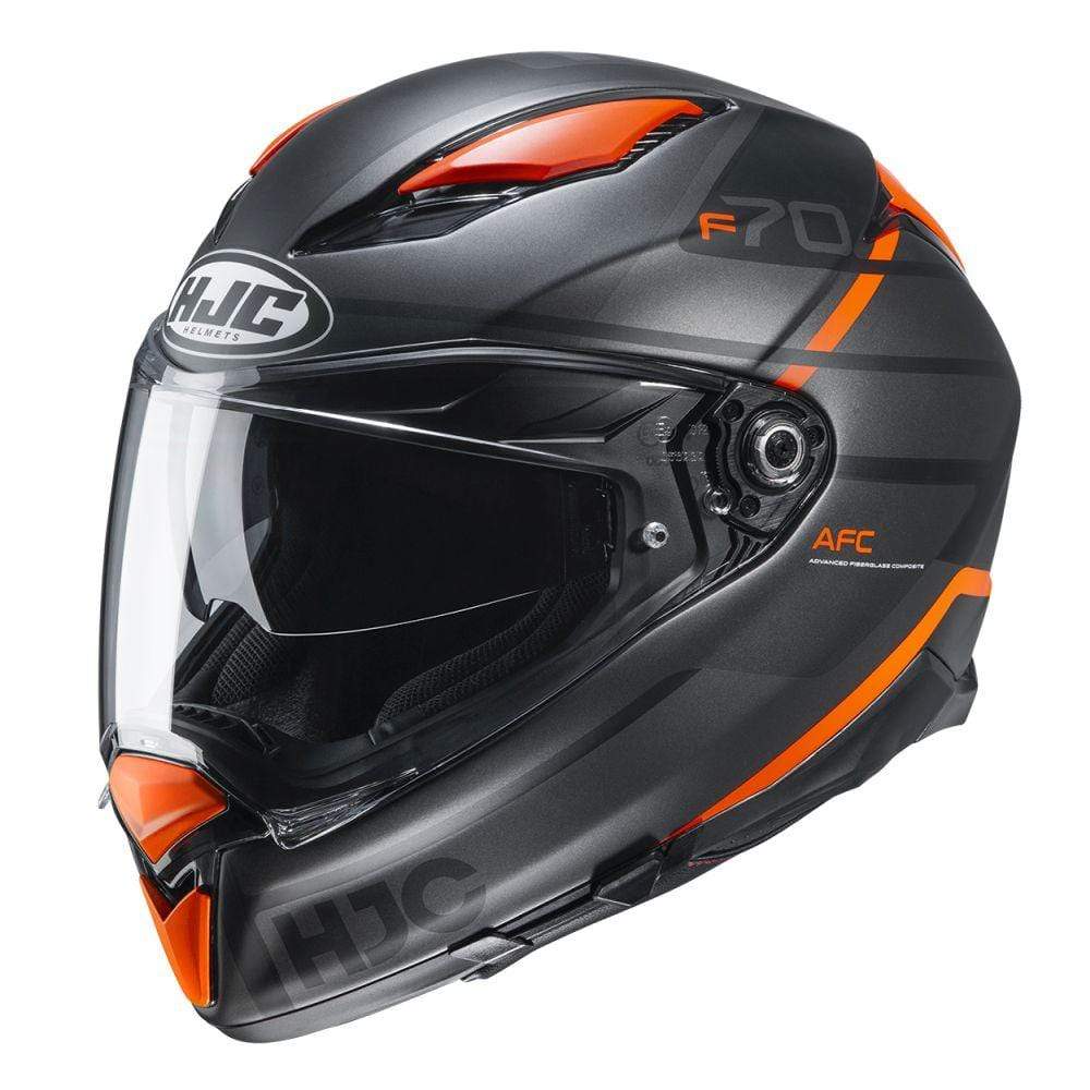 Orange HJC F70 Tino Full-Face Street Helmet