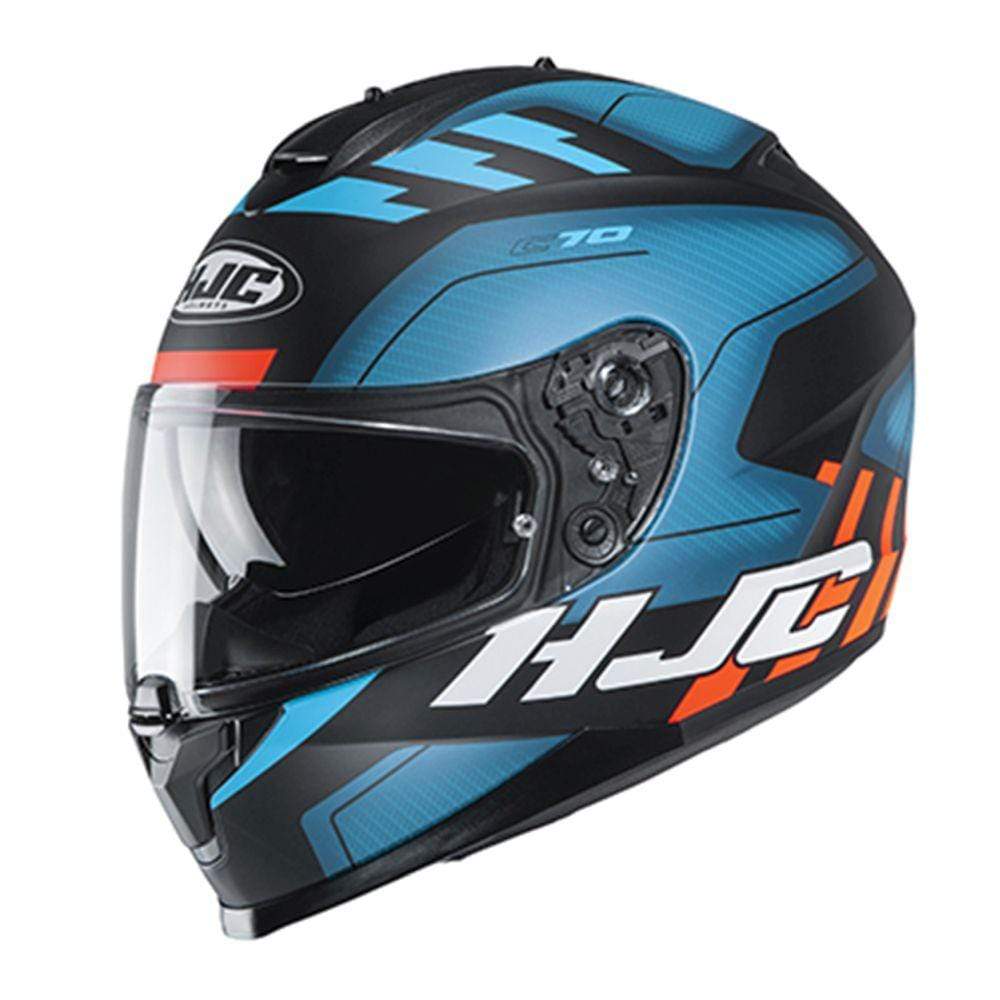 HJC Helmets XS / Blue/Black/Orange HJC C70 Koro Full-Face Street Helmet