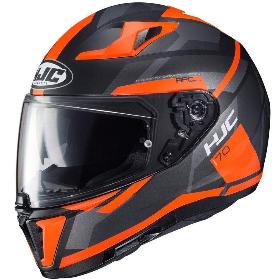 Orange HJC i 70 Elim Full-Face Street Helmet