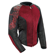 Joe Rocket Apparel Ladies / Wine / Black / Black / 2-DIVA Joe Rocket Cleo 2.2 Mesh Jacket
