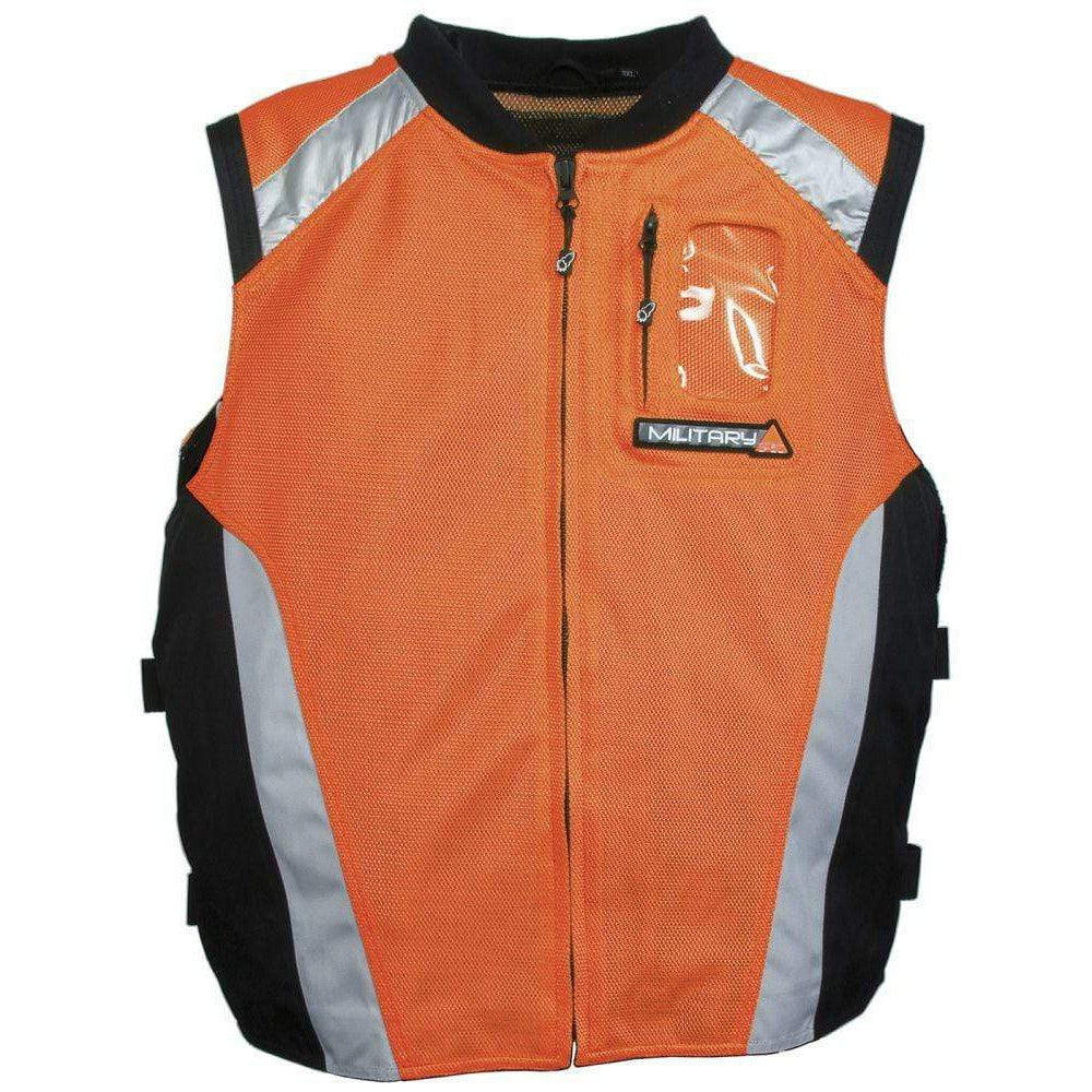 Joe Rocket Apparel Mens / Orange / Black / Silver / Perforated / 2XL/3XL Joe Rocket Military Spec Mesh Vest