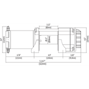 KFI Accessories KFI 2500 lb Stealth Winch And Optional Mount