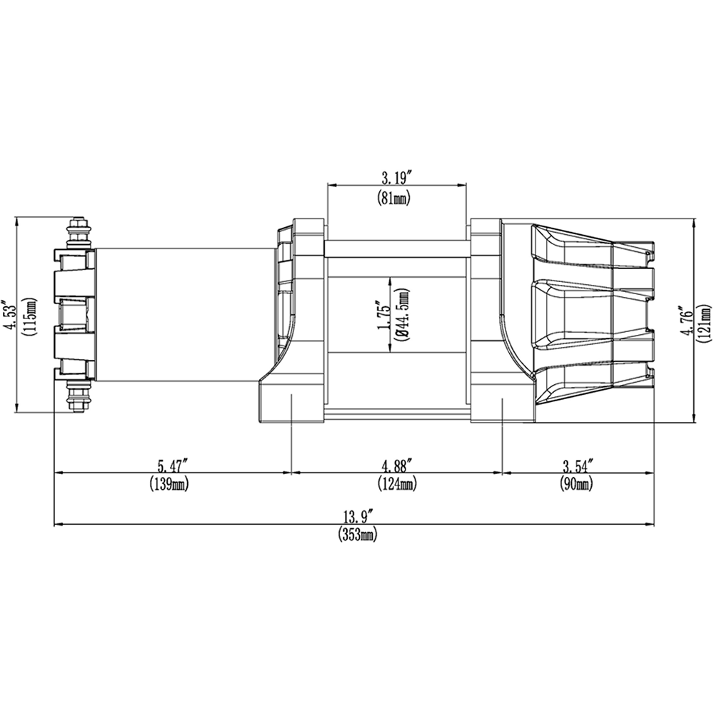 KFI Accessories KFI 5000 lb Assault Winch And Optional Mount