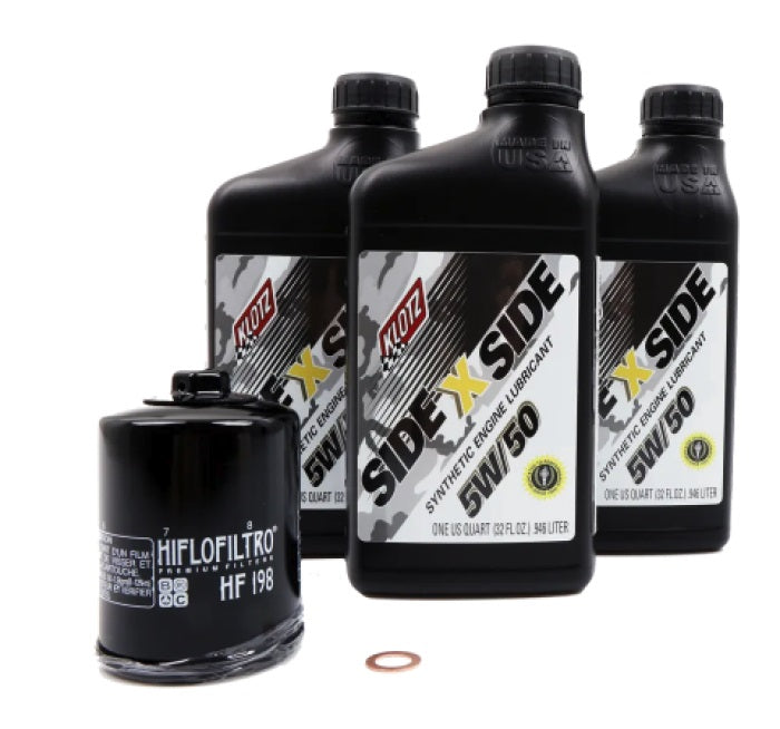 Klotz Synthetic 5W/50 Oil Change Kit with Hiflo Filter For Polaris Ranger 1000