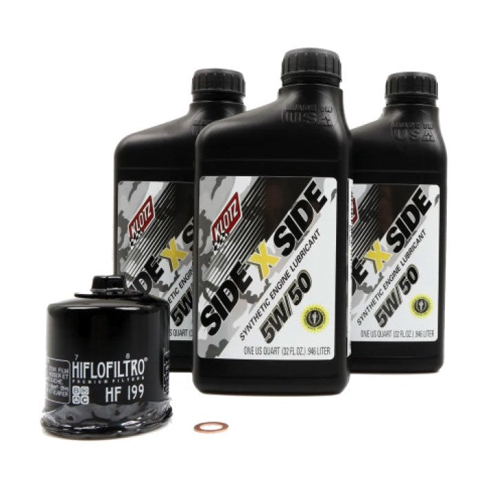 Klotz Synthetic 5W/50 Oil Change Kit with Hiflo Filter For Polaris RZR XP Turbo S
