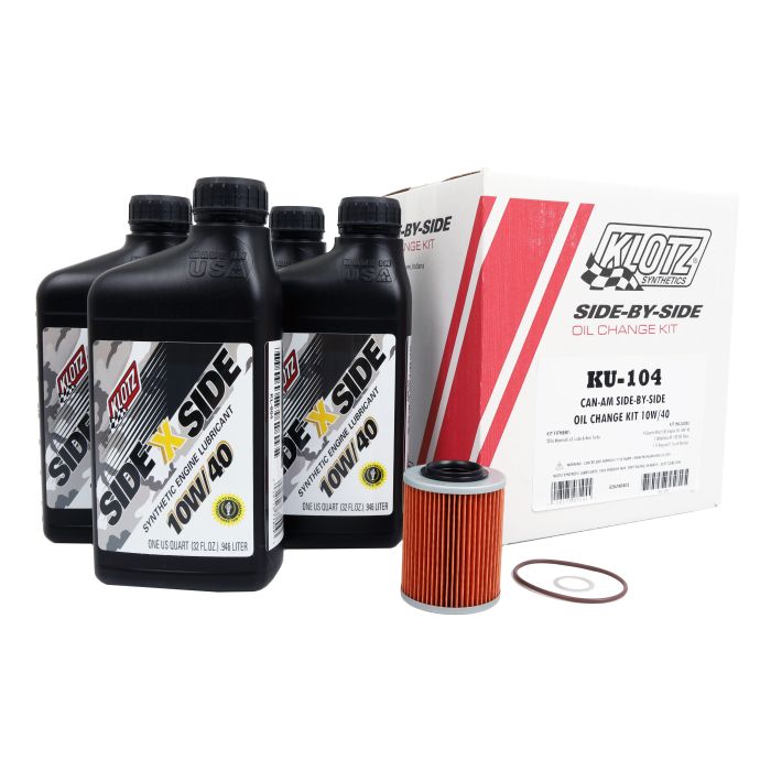 Klotz Synthetic 10W/40 Oil Change Kit with Hiflo Filter For Can-Am Maverick X3 Turbo and Non-Turbo
