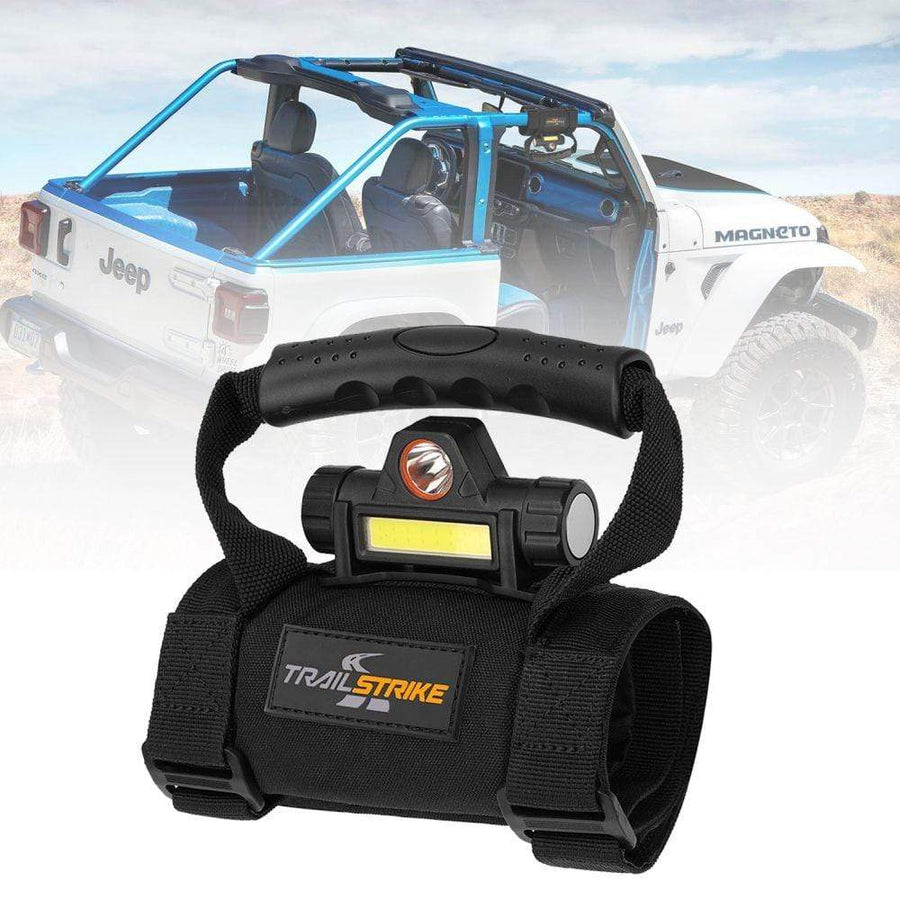 Trailstrike Accessories 1 pack Trailstrike UTV Roll Bar Grab Handle Grip with LED 1.75“-2.25" Roll Cage