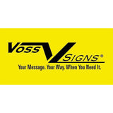Voss Signs 430 DOW YR Yellow Plastic Reflective Sign12" - Danger Open Water