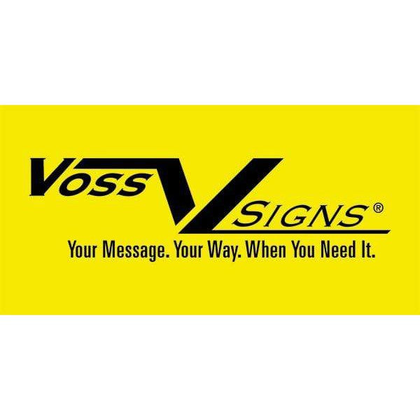 VOSS SIGNS Body Hardware Voss Signs 438 SX YR Yellow Plastic Reflective Sign12" - Snowmobile X-Ing